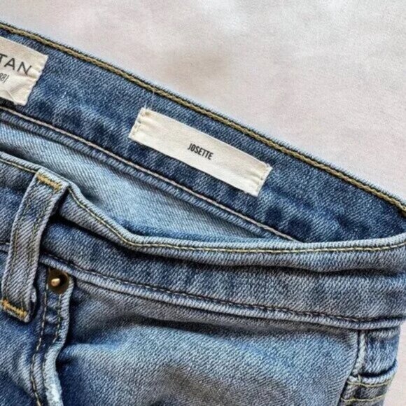 Nili Lotan Josette Wide Leg Jeans, Classic Wash, Size 27 - Picture 8 of 11